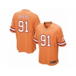 Men's Nike Tampa Bay Buccaneers #91 Robert Ayers Game Orange Glaze Alternate NFL Jersey