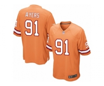 Men's Nike Tampa Bay Buccaneers #91 Robert Ayers Game Orange Glaze Alternate NFL Jersey