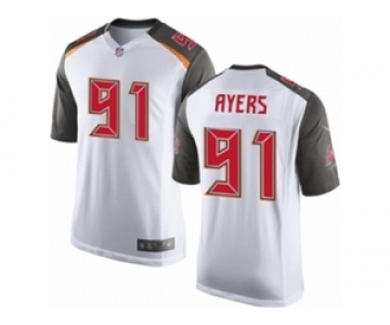 Men's Nike Tampa Bay Buccaneers #91 Robert Ayers Game White NFL Jersey