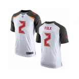 Men's Nike Tampa Bay Buccaneers #2 Nick Folk Elite White NFL Jersey