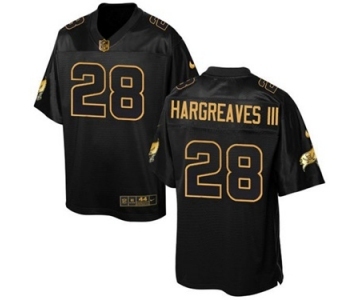 Men's Nike Tampa Bay Buccaneers #28 Vernon Hargreaves III Elite Black Pro Line Gold Collection NFL Jersey