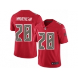 Men's Nike Tampa Bay Buccaneers #28 Vernon Hargreaves III Elite Red Rush NFL Jersey