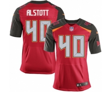 Men's Nike Tampa Bay Buccaneers #40 Mike Alstott Elite Red Team Color NFL Jersey