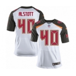 Men's Nike Tampa Bay Buccaneers #40 Mike Alstott Elite White NFL Jersey