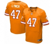 Men's Nike Tampa Bay Buccaneers #47 John Lynch Elite Orange Glaze Alternate NFL Jersey