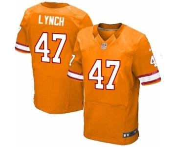 Men's Nike Tampa Bay Buccaneers #47 John Lynch Elite Orange Glaze Alternate NFL Jersey