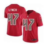 Men's Nike Tampa Bay Buccaneers #47 John Lynch Elite Red Rush Vapor Untouchable NFL Jersey