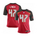 Men's Nike Tampa Bay Buccaneers #47 John Lynch Elite Red Team Color NFL Jersey