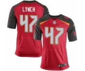 Men's Nike Tampa Bay Buccaneers #47 John Lynch Elite Red Team Color NFL Jersey