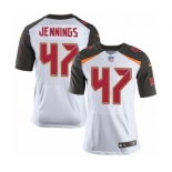 Men's Nike Tampa Bay Buccaneers #47 John Lynch Elite White NFL Jersey