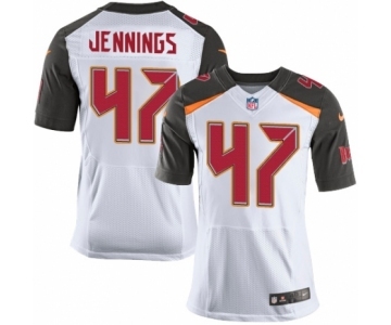 Men's Nike Tampa Bay Buccaneers #47 John Lynch Elite White NFL Jersey