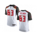 Men's Nike Tampa Bay Buccaneers #63 Lee Roy Selmon Elite White NFL Jersey