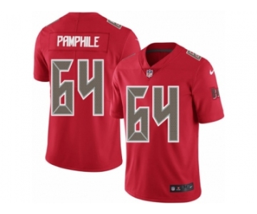 Men's Nike Tampa Bay Buccaneers #64 Kevin Pamphile Elite Red Rush NFL Jersey