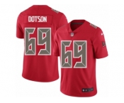 Men's Nike Tampa Bay Buccaneers #69 Demar Dotson Elite Red Rush NFL Jersey