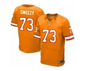 Men's Nike Tampa Bay Buccaneers #73 J. R. Sweezy Elite Orange Glaze Alternate NFL Jersey