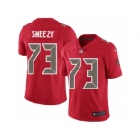 Men's Nike Tampa Bay Buccaneers #73 J. R. Sweezy Elite Red Rush NFL Jersey