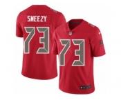 Men's Nike Tampa Bay Buccaneers #73 J. R. Sweezy Elite Red Rush NFL Jersey