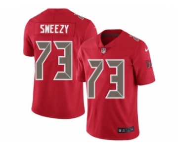 Men's Nike Tampa Bay Buccaneers #73 J. R. Sweezy Elite Red Rush NFL Jersey