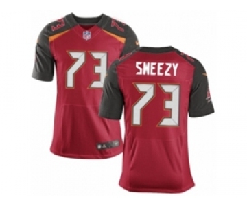 Men's Nike Tampa Bay Buccaneers #73 J. R. Sweezy Elite Red Team Color NFL Jerse