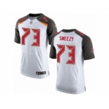 Men's Nike Tampa Bay Buccaneers #73 J. R. Sweezy Elite White NFL Jersey