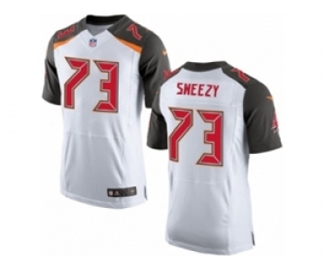 Men's Nike Tampa Bay Buccaneers #73 J. R. Sweezy Elite White NFL Jersey