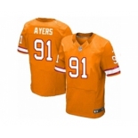 Men's Nike Tampa Bay Buccaneers #91 Robert Ayers Elite Orange Glaze Alternate NFL Jersey