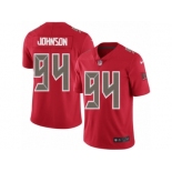 Men's Nike Tampa Bay Buccaneers #94 George Johnson Elite Red Rush NFL Jersey