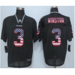 nike nfl jerseys tampa bay buccaneers #3 winston black[Elite USA flag fashion]