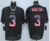 nike nfl jerseys tampa bay buccaneers #3 winston black[Elite USA flag fashion]