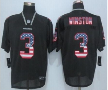 nike nfl jerseys tampa bay buccaneers #3 winston black[Elite USA flag fashion]