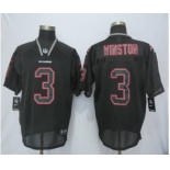 nike nfl jerseys tampa bay buccaneers #3 winston black[Elite lights out]