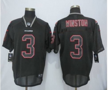 nike nfl jerseys tampa bay buccaneers #3 winston black[Elite lights out]