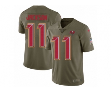 Men Nike Tampa Bay Buccaneers #11 DeSean Jackson Limited Olive 2017 Salute to Service NFL Jersey