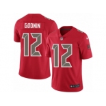 Men Nike Tampa Bay Buccaneers #12 Chris Godwin Limited Red Rush Vapor Untouchable NFL Jersey