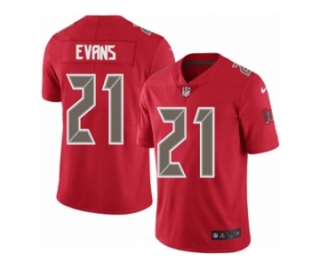 Men Nike Tampa Bay Buccaneers #21 Justin Evans Limited Red Rush Vapor Untouchable NFL Jersey