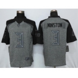 Men Nike Tampa Bay Buccaneers #3 Jameis Winston Gray Stitched Limited Jersey