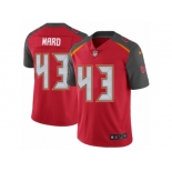 Men Nike Tampa Bay Buccaneers #43 T.J. Ward Red Team Color Vapor Untouchable Limited Player NFL Jersey