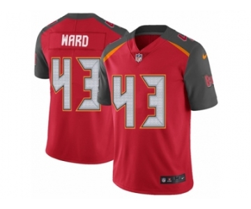 Men Nike Tampa Bay Buccaneers #43 T.J. Ward Red Team Color Vapor Untouchable Limited Player NFL Jersey