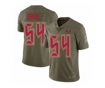 Men Nike Tampa Bay Buccaneers #54 Lavonte David Limited Olive 2017 Salute to Service NFL Jersey