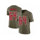 Men Nike Tampa Bay Buccaneers #64 Kevin Pamphile Limited Olive 2017 Salute to Service NFL Jersey