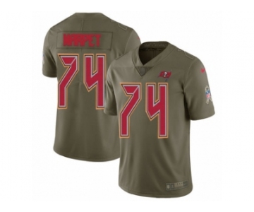 Men Nike Tampa Bay Buccaneers #74 Ali Marpet Limited Olive 2017 Salute to Service NFL Jersey