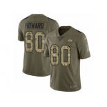 Men Nike Tampa Bay Buccaneers #80 O. J. Howard Limited Olive Camo 2017 Salute to Service NFL Jersey