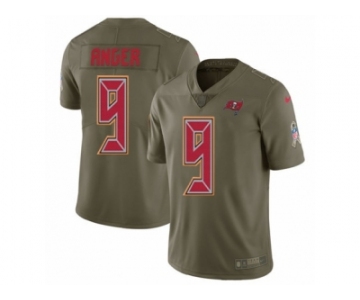 Men Nike Tampa Bay Buccaneers #9 Bryan Anger Limited Olive 2017 Salute to Service NFL Jersey