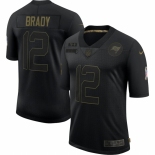 Men Tampa Bay Buccaneers #12 Tom Brady Nike 2020 Salute To Service Limited Jersey Black