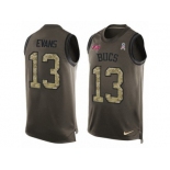 Men's Nike Tampa Bay Buccaneers #13 Mike Evans Limited Green Salute to Service Tank Top NFL Jersey