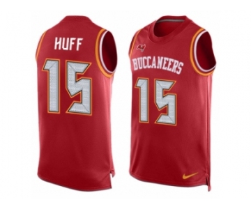 Men's Nike Tampa Bay Buccaneers #15 Josh Huff Limited Red Player Name & Number Tank Top NFL Jersey