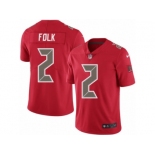 Men's Nike Tampa Bay Buccaneers #2 Nick Folk Limited Red Rush NFL Jersey