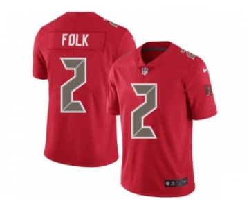 Men's Nike Tampa Bay Buccaneers #2 Nick Folk Limited Red Rush NFL Jersey