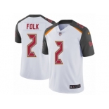 Men's Nike Tampa Bay Buccaneers #2 Nick Folk White Vapor Untouchable Limited Player NFL Jersey