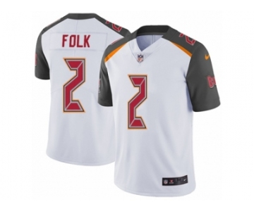 Men's Nike Tampa Bay Buccaneers #2 Nick Folk White Vapor Untouchable Limited Player NFL Jersey